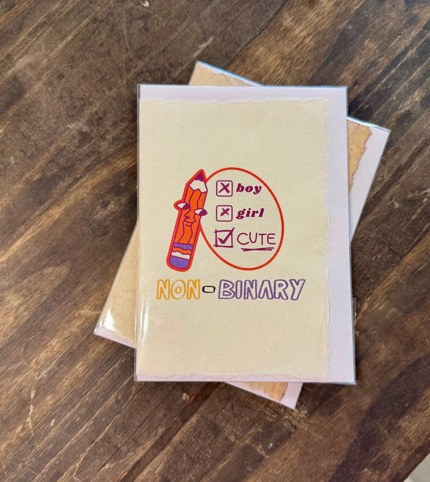 Non-Binary Greeting Card - Hot Mess Express Gifts & More 