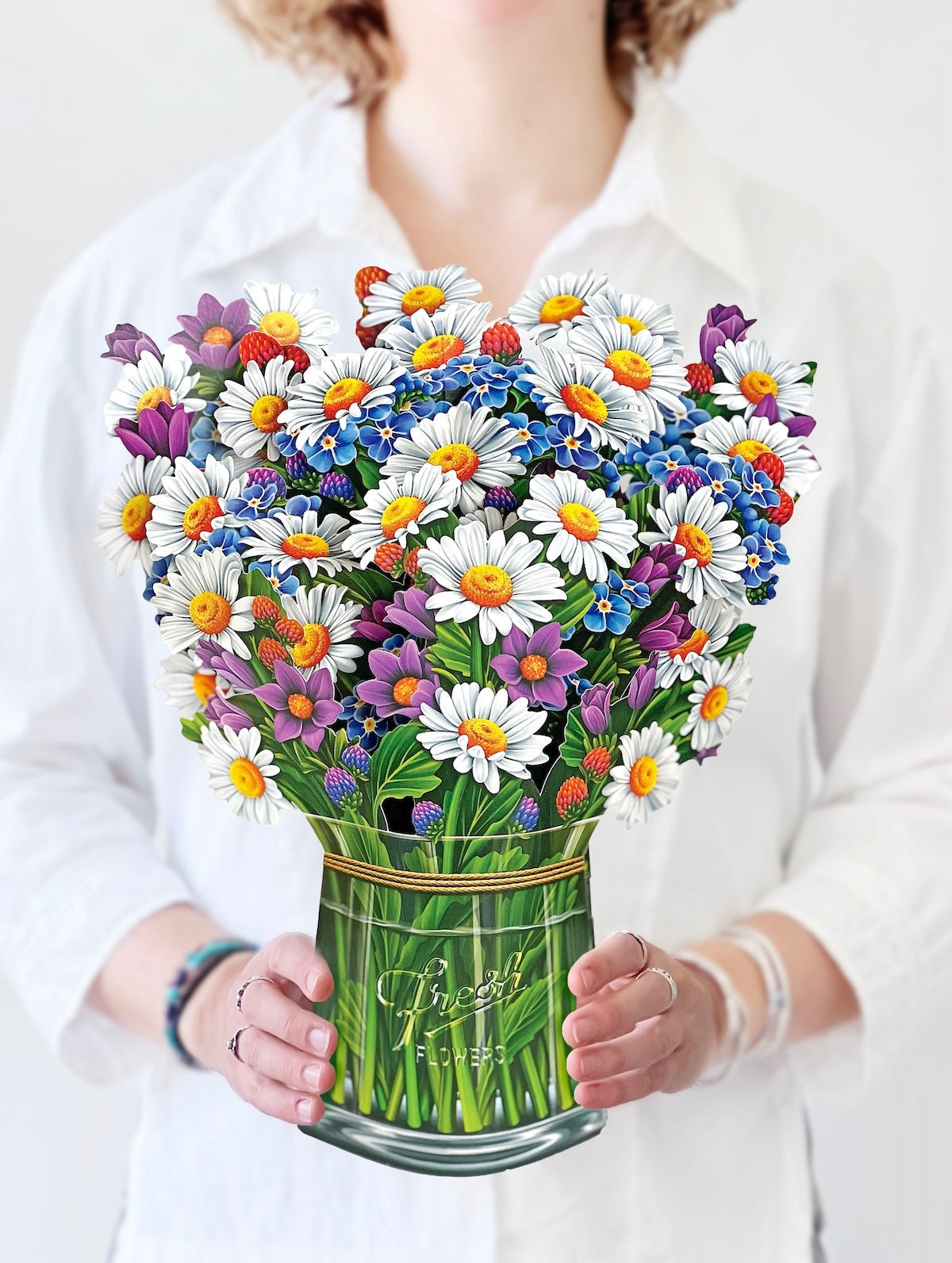 Field of Daisies (Pop-Up Greeting Card by FreshCut Paper LLC)