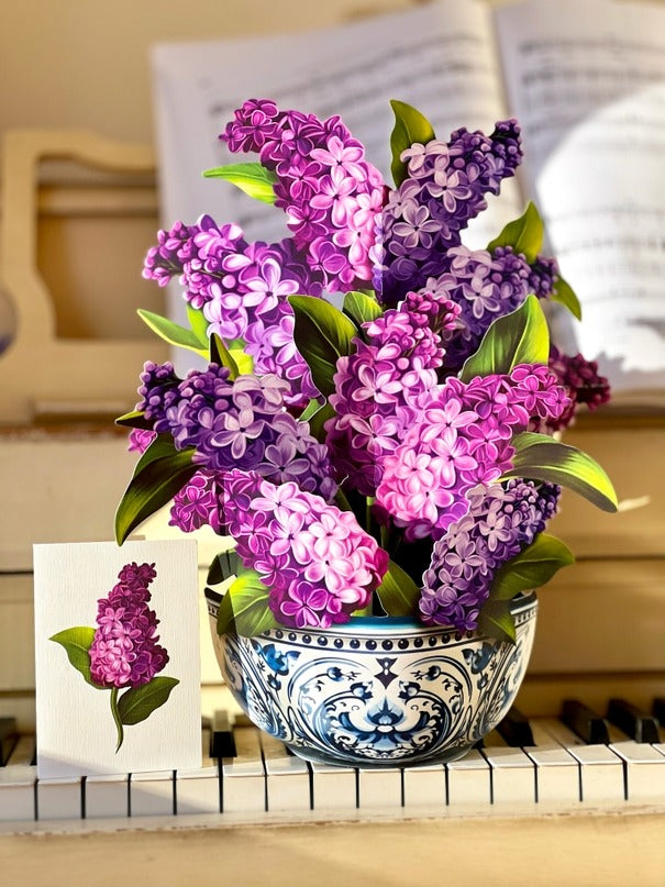 Garden Lilacs (Pop-Up Greeting Card by FreshCut Paper LLC)