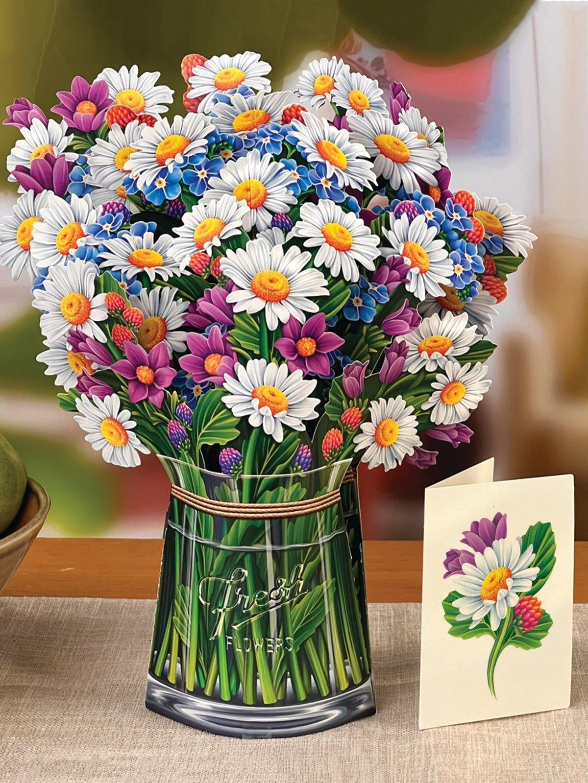 Field of Daisies (Pop-Up Greeting Card by FreshCut Paper LLC)