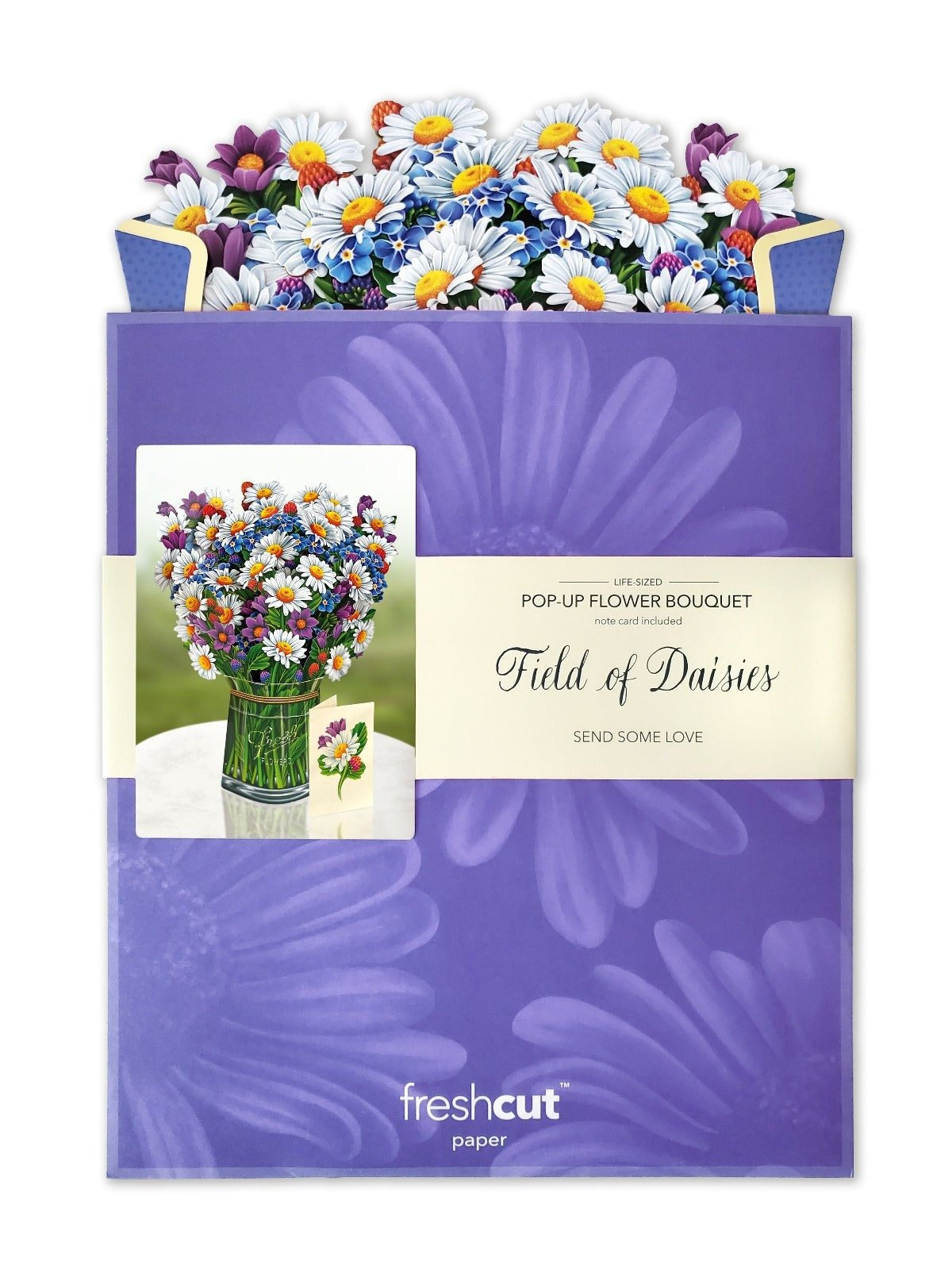 Field of Daisies (Pop-Up Greeting Card by FreshCut Paper LLC)